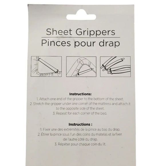 Home Collection Bed Sheet Grippers 4 Pack - Picture 3 of 3